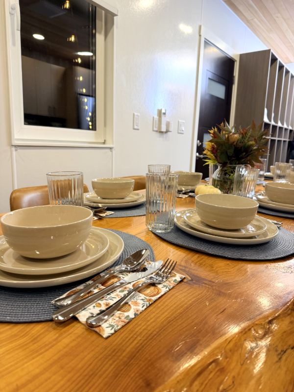 Table set for guests