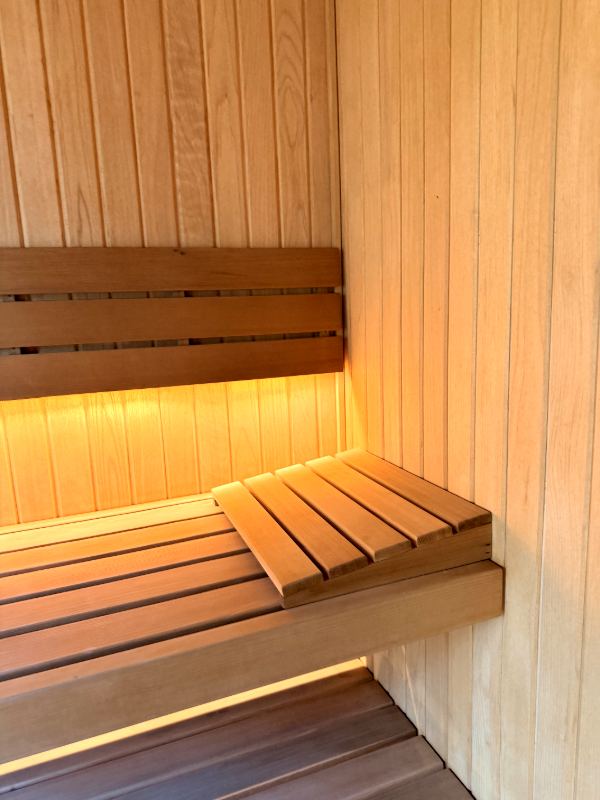 Cedar sauna benches