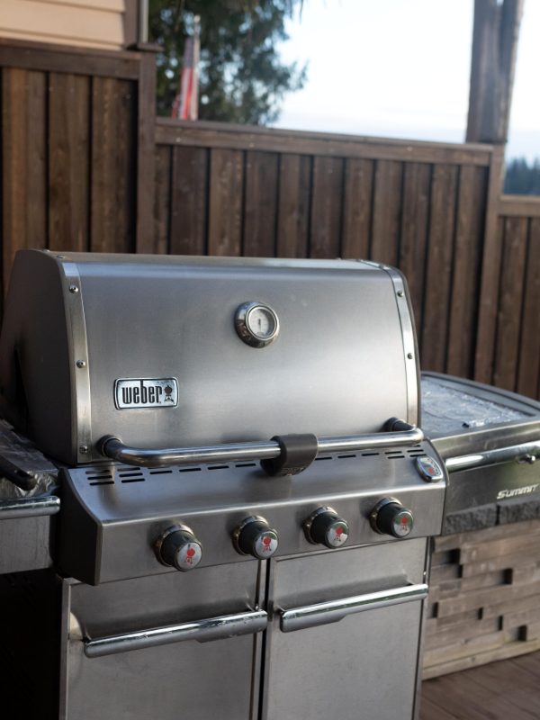 Large BBQ grill on the patio